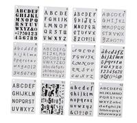 KiBcsLic 12 Stencil di Lettere per Pittura E Disegno, Stencil Dell'alfabeto, Modelli di Lettere per Scrapbooking, E Giornali