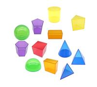 KiBcsLic 12x Forme 3D, Corpi Geometrici, Giocattoli Educativi per Bambini Della Scuola Elementare