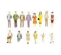 KiBcsLic 14 Pezzi di Figure in Miniatura, Mini Modelli, Ornamenti Dipinti, Accessori Decorativi per Casa delle Bambole, Minuscoli Diorami, Umane, 65mm