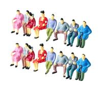 KiBcsLic 14 Pezzi Modello Miniatura Persone Figura Diorama Micro Paesaggio Architettonico Dettagliato Dipinto a Mano Adatto per Collezione Fotografia Modellism, Scala 1:42