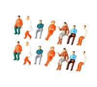 KiBcsLic 14 Pezzi Modello Miniatura Persone Figura Diorama Micro Paesaggio Architettonico Dettagliato Dipinto a Mano Adatto per Collezione Fotografia Modellism, Scala 1:75