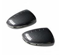 KiBcsLic 2 Pezzi Calotte Specchietti Carbon Look Resistente Al Sole Cover Specchietti Stile Corno Durevole Involucro Specchietto Retrovisore, 11-15 K5