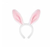 KiBcsLic 2 Pezzi Cerchietto Orecchie Coniglio Design Carino Travestimento da Coniglietta Pasquale Leggero Set Costume Coniglietta per Pasqua, Addio al Nubilato, Rosa, Orecchie
