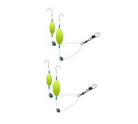KiBcsLic 2 Pezzi di Pompano Rig per La Pesca in Surfcasting per 3,5-9 kg con Galleggianti Pompano