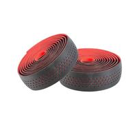 KiBcsLic 2 Pezzi Nastro Manubrio Bici da Corsa Resistente Alle Macchie Fascia Manubrio in Silicone Assorbimento Degli Urti per Ciclisti, Black Red