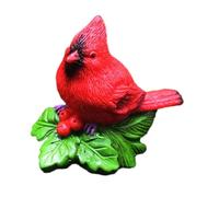 KiBcsLic 2 Pezzi Statua Uccello Rosso Mini Statuetta Scultura Resina Figura Uccellino Adatta per Decorazione Paesaggio Scrivania Patio Libreria Interno, 1 Pc