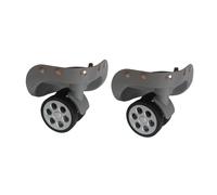 KiBcsLic 2x Ruote di ricambio per bagagli, pezzi di ricambio, resistenti agli urti, girevoli a 360°, silenziose, universali, per bagagliaio, trolley, Grigio