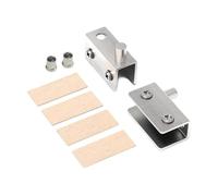 KiBcsLic 2x Staffe per Mensole in Metallo E Vetro, Adatte per Vetri Spessi 5-8 Mm, Ad Esempio per Mobili, Librerie, Armadi E Mobili