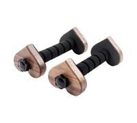 KiBcsLic 2x Supporto per chitarra in legno da pavimento, supporto per chitarra acustica regolabile per chitarre elettriche, Legno di Noce
