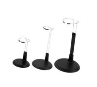 KiBcsLic 3 Pezzi Supporti per Bambole Espositore Verticale Telaio di Sostegno Base di Supporto E Rastrelliera per Figure Robusti E Regolabili Adatto a Fotogra, Nero