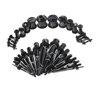 KiBcsLic 32 Pezzi Kit Plug Distanziatori Orecchio Espansori Acrilico con Tunnels Doppi O- per Piercing Corpo Moda Giovani Adatto a Regalo Uso Personale