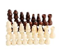 KiBcsLic 32 Pezzi Pezzi degli Scacchi Accessori per Scacchi in Legno Gioco Classico Pedoni Torneo Internazionale Attrezzatura Puzzle Educativa Base Stabile ADA, S
