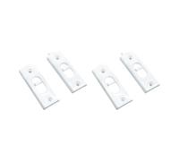 KiBcsLic 4 Pezzi Chiusura a Inclinazione Ferramenta per Finestra Meccanismo di Bloccaggio E Fermo a Leva Kit Completo di Ricambi Adatto per Riparare Finestre, Bianco, S