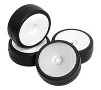 KiBcsLic 4 Pezzi di Pneumatici di scorta per Auto da Turismo elettriche, ad Alta aderenza, robusti Accessori per Pneumatici 1/10, 35 Gradi