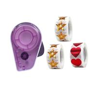 KiBcsLic 4 Pezzi Dispenser Manuale Adesivi Rotoli Adesivi Bambini Educativi Pressione Riutilizzabile Adatto per Insegnanti Studenti Casa ecorazio, Viola