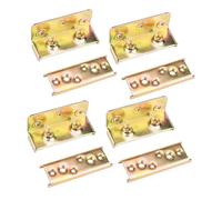 KiBcsLic 4 Pezzi Staffe per Sponde Del Letto Elementi di Fissaggio Ganci per Sponde E Supporti Metallici in Ferro Solido per Affidabilità E Resistenza Adatto, 4 Inch 2mm Thick