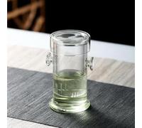 KiBcsLic 5xTeiera in Vetro con Infusore Integrato, Design Cinese Kung Fu, Resistente Al Calore E Al Freddo, per Casa E Ufficio, 3 pezzi