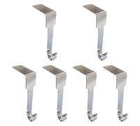 KiBcsLic 6 Pezzi Ganci per Calze di Natale Supporti Decorativi Ganci per Calze Della Befana Porta Ghirlande con Design a Tamponi Antiscivolo Adatto per Ta, Argento