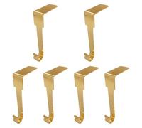 KiBcsLic 6 Pezzi Ganci per Calze di Natale Supporti Decorativi Ganci per Calze Della Befana Porta Ghirlande con Design a Tamponi Antiscivolo Adatto per Ta, Oro