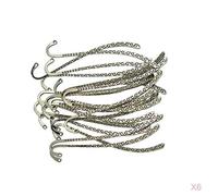 KiBcsLic 6X 20 Pezzi. Segnalibro Vintage con Motivo a Linee di Perline E Nastro,