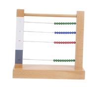 KiBcsLic Abaco con Cornice in Legno, Giocattolo Didattico per La Matematica, Piccola Cornice in Legno con Perline per L'asilo, 23.5 cm x 7 cm x 21 cm