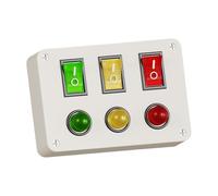 KiBcsLic Accessorio Pulsante per Bambini Kit Tavola Interattiva con Interruttore Luce Elemento Sensoriale Giochi Manuali in MDF Adatto a attività Didattiche Re, Pulsante