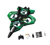KiBcsLic Aeroplano RC in Schiuma con Luci a LED per Principianti E Giovani, B Green