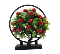 KiBcsLic Albero da Frutto Artificiale in Vaso, Decorazione da Tavolo Realistica per L'Ufficio, Ciliegie