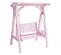KiBcsLic Altalena in Legno per Casa Delle Bambole Leggero e Compatto Altalena da Giardino per Bambole Stimola la Creatività Dondolo da Giardino in Miniatura, Rosa