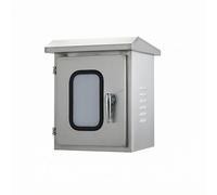 KiBcsLic Armadio Elettrico da Esterno Armadio di Controllo Elettrico Cassetta di Comando Contenitore Tecnico in Acciaio Inox 201 con Tetto Inclinato E Doppia, 500 400 200mm