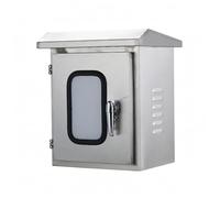 KiBcsLic Armadio Elettrico da Esterno Armadio di Controllo Elettrico Cassetta di Comando Contenitore Tecnico in Acciaio Inox 201 con Tetto Inclinato E Doppia, 500 400 250mm