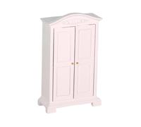 KiBcsLic Armadio per Casa delle Bambole in 1:12 con Doppie Ante, Decorazione per Casa delle Bambole, Mobili per Camera da Letto