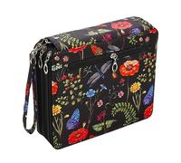 KiBcsLic Astuccio per Matite, Borsa Portatile, Organizer per Cancelleria, Scomparti per Utensili, Chiusura Sicura, Cerniera Resistente, Materiale Lavabile, Ada, nero