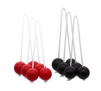 KiBcsLic Attrezzatura per Il Lancio di Palline con E 6 Palline, Ideale per Bambini E Adulti in Giardino, 3 Rosso E 3 Neri