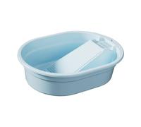 KiBcsLic Bacinella Lavanderia con Tavola Da Bucato Incorporata Compatta E Portatile per Il Lavaggio di Tessuti E Indumenti Adatta per Spazi Ridotti E Viaggi, Blu