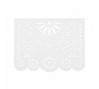 KiBcsLic Bandierina Party Hanging Flag Striscione Festone Banner Messicano in Plastica Resistente con Motivi Tradizionali Traforati Facile da Installare Adatta, Festa Messicana, Motivo A Stella