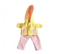 KiBcsLic BJD Doll Outfit Outfit per Bambole Completo Giacca con Cappuccio Pantaloni Abiti Mini Tessuto Combinazioni Variabili Adatto per Collezionisti Scambi, Quadri Ros Pantalone Plaid