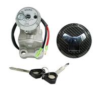 KiBcsLic Blocco Accensione Interruttore Serratura Cilindro Universale Materiale Solido Affidabile per Motociclisti Veicolo Sostituzione Casa, Argento