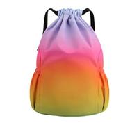 KiBcsLic Borsa con Coulisse per attività Sportive con Organizer per Basket E Calcio, Colorato