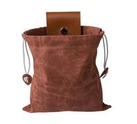 KiBcsLic Borsa per La Raccolta Pouch Portatile Multiuso Sacchetto Da Foraggiamento Tela Resistente con Cordoncino Adatta per Raccolta Frutta Attività Outdoor V, Marrone