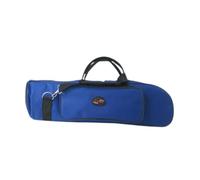 KiBcsLic Borsa per tromba a tre chiavi, custodia da viaggio per violino, borsa a tracolla portatile con cerniera resistente agli urti, custodia per tromba da, Blu