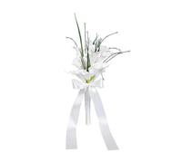 KiBcsLic Bouquet Da Sposa Bianco, Decorazione Nuziale per Una di Matrimonio.