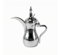 KiBcsLic Caraffa da Caffè con Beccuccio Curvo Resistente Caffettiera con Coperchio Antiruggine Caraffa per Addetti Al Servizio, Casa, Bar, Hotel, 1000 Ml