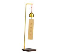 KiBcsLic Carillon a Campana da Appendere con Base in Legno E Braccio in Metallo Ornamento da Tavolo Multiuso Adatto per Sale da tè E Giardini Interni, Style a