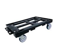 KiBcsLic Carrello per mobili con ruote in gomma silenziose, sollevatore multiuso per traslochi, Black 3inch Wheels