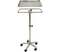 KiBcsLic Carrello Servitore in Acciaio Inox Facile da Pulire Tavolo a Vassoio con Ruote Stabile Carrello con Rotelle per Medici, Studio Medico, Centro Estetico