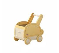 KiBcsLic Carrello Spesa Giocattolo Multifunzionale Carrellino Multifunzione per Bambini Grande Capacità Portagiochi a Spinta per Bambini, Giallo, Giallo E Bianco, Piccolo