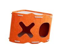 KiBcsLic Casetta Tiragraffi a Doppio Strato Letto Condominio E Cuccia per Gatti Gioco di Arricchimento dal Montaggio Semplice Adatta per, Orangina