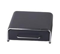 KiBcsLic Cassetto Porta Capsule Contenitore per Cialde E Supporto per Macchinetta Organizzatore per Cucina con Struttura Compatta Salvaspazio Adatto per Uffic, Nero Grigio 45x42x11cm