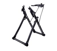 KiBcsLic Cavalletto Pieghevole per centrare Le Ruote della Bicicletta, cavalletto Professionale per la Manutenzione Stabile e la Riparazione delle Biciclette, Nero